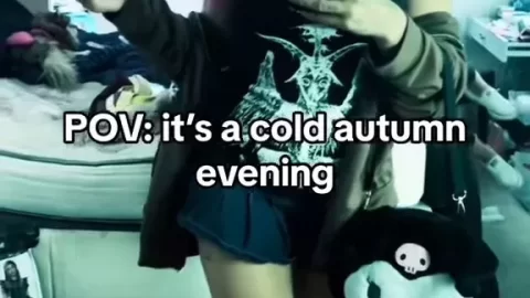 Slim white girl with pink hair plays with herself