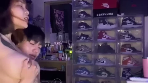 Intimate Moments in Purple Hue: Full Scene Experience