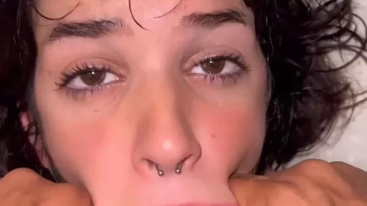 Black Girl Gives White Guy a Blowjob
