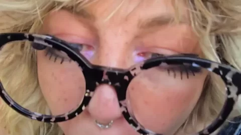 Blonde girl gives BJ in car, guy with hairy chest