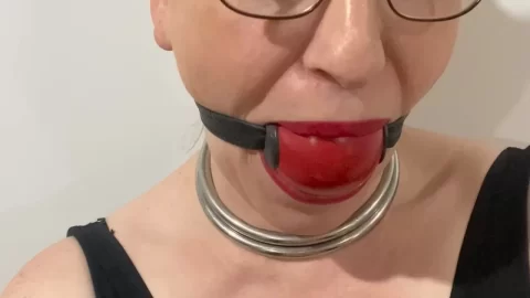 webb – Kicking the weekend off with single strap red ball gag