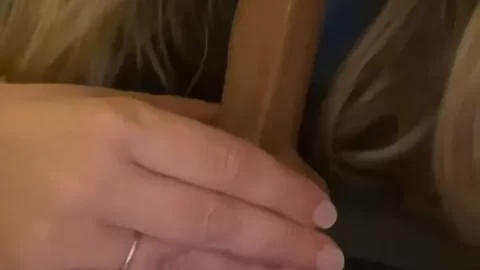 Blonde Girl Plays with Dildo