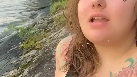 Brunette with Tattoos Fucks by Lake