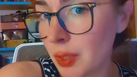 Redheaded Girl Talks and Strokes Herself