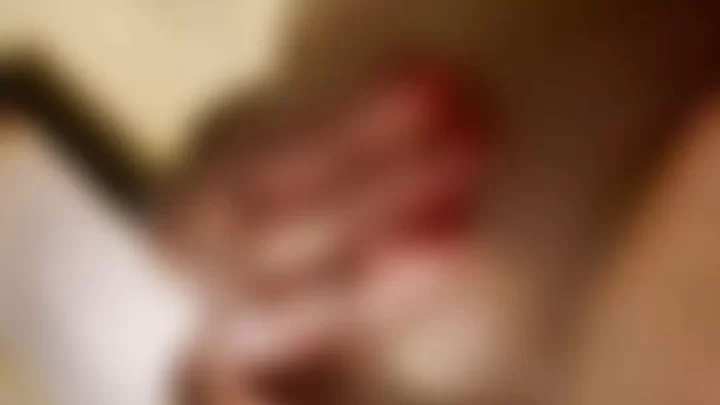 Brunette girl plays with herself on bed