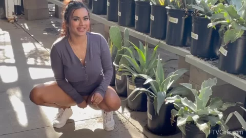 Latina Girl Exposes Herself Outdoors