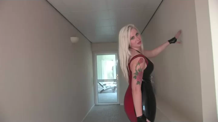 Kaitlyn Laken – Black Red Dress and Stockings