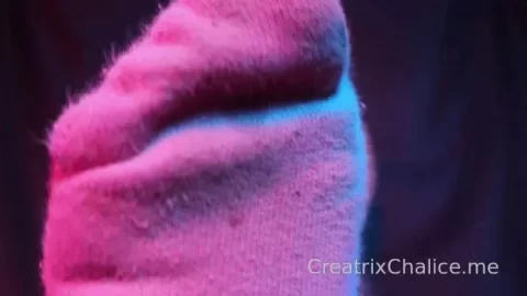 close-up of toe licking