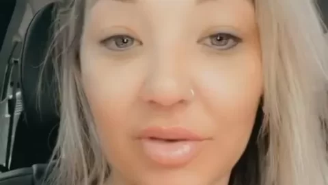 Blonde girl takes selfies and gets intimate