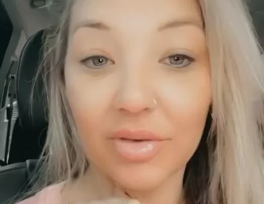 Blonde girl takes selfies and gets intimate