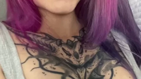Tattooed Latina Girl Poses and Shows Off