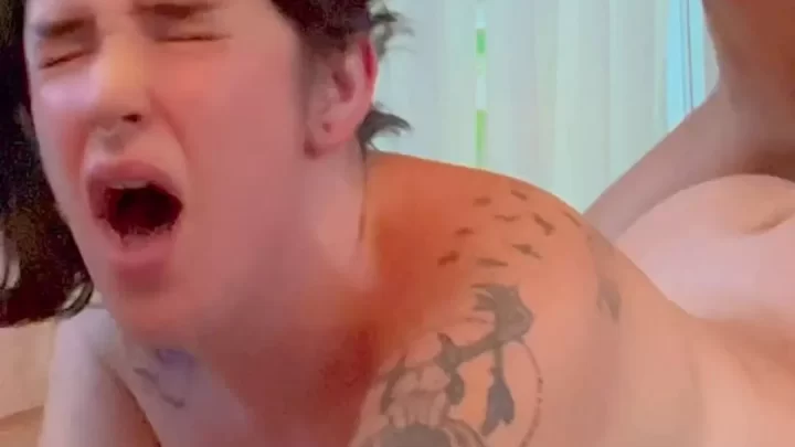 Tattooed woman gets oral and doggy style