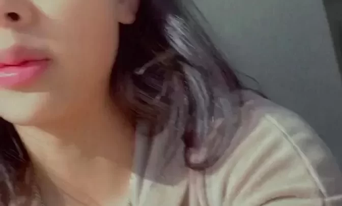 Asian Girl with Long Dark Hair Gets Up Close