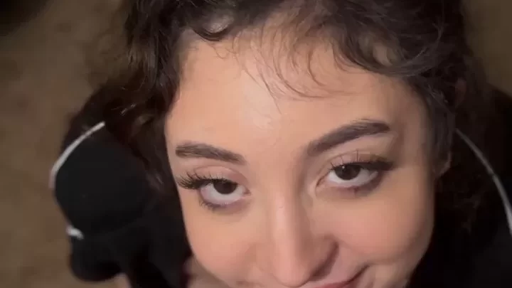 Petite White Girl with Curly Brown Hair Gets Facial