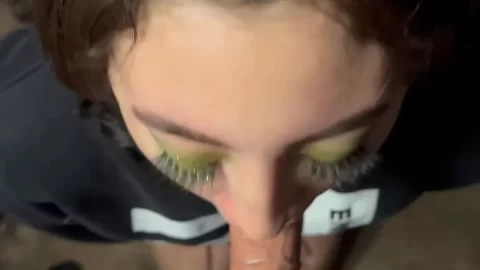 White girls give oral to muscular guy