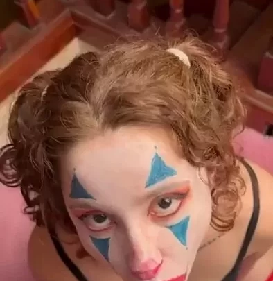 Brujita Roja Clown Girl Sucking Dick Gets Facial