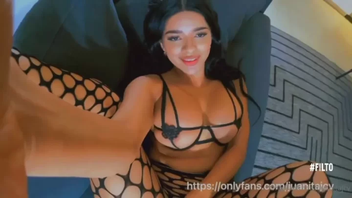 Juanita Belle Big Black Cock Sextape In Fishnet