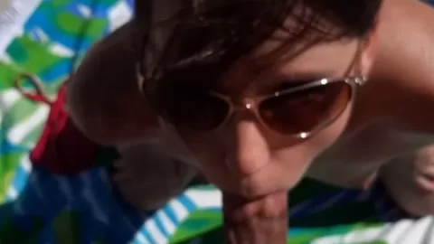 Riley Jacobs Public Beach Blowjob