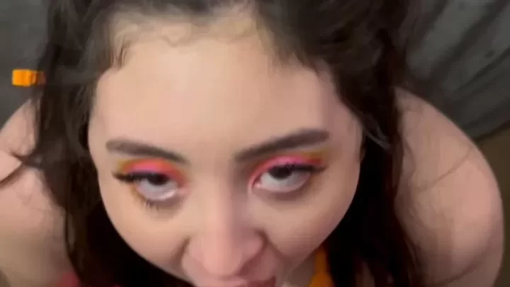 Brunette girl gets doggy style fucked