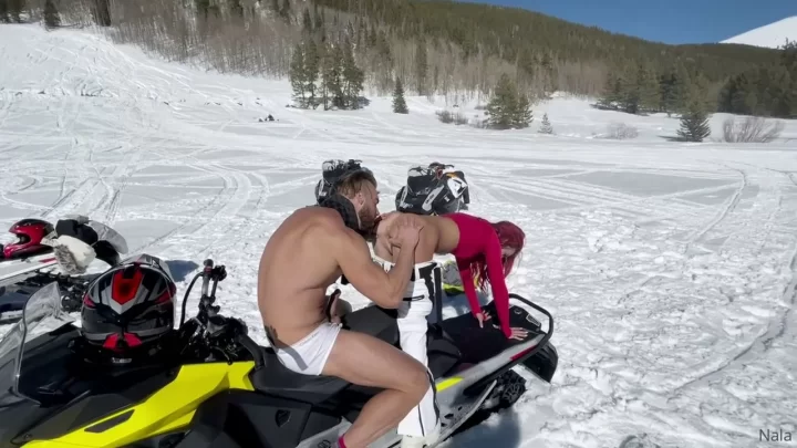 Nala Fitness Gets Nailed On The Snowmobile My Site