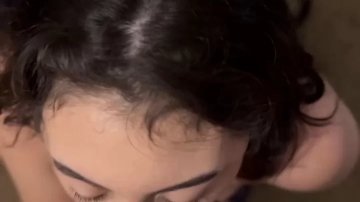 White couple in polka-dot lingerie fucks