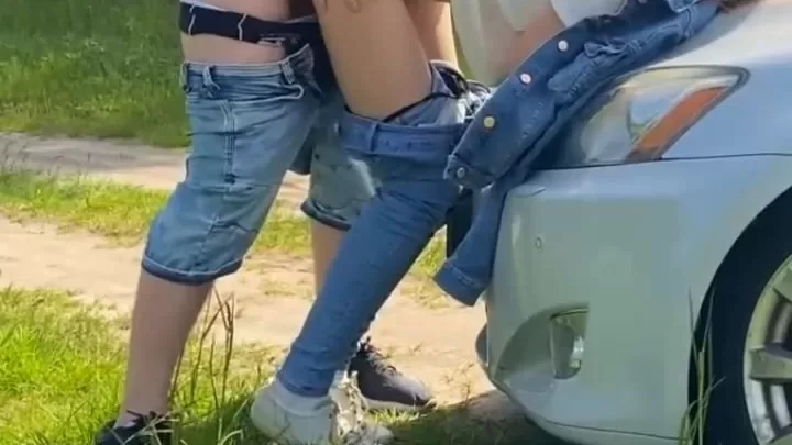 Shy Girl Sucking Dick Outdoors Getting Fucked After Getting a Ride