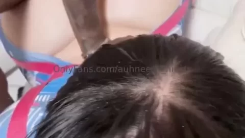 Auhneesh Nicole Oiled Spidy Ass Bounces On BBC