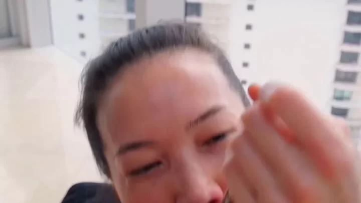Kalina Ryu Deepthroating Cock Until Saliva